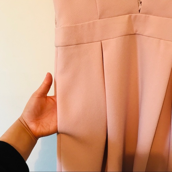 Dusty Pink Lace Inset Dress - Picture 7 of 8